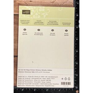 Season Of Style Designer Series Paper Stack 48 Sheets 132181 Stampin Up! HOLIDAY